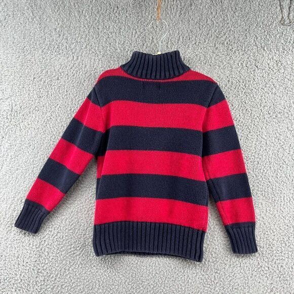 Ralph Lauren Striped Cotton Interlock Pullover Boys size 5 red navy blue stripe - Picture 7 of 12